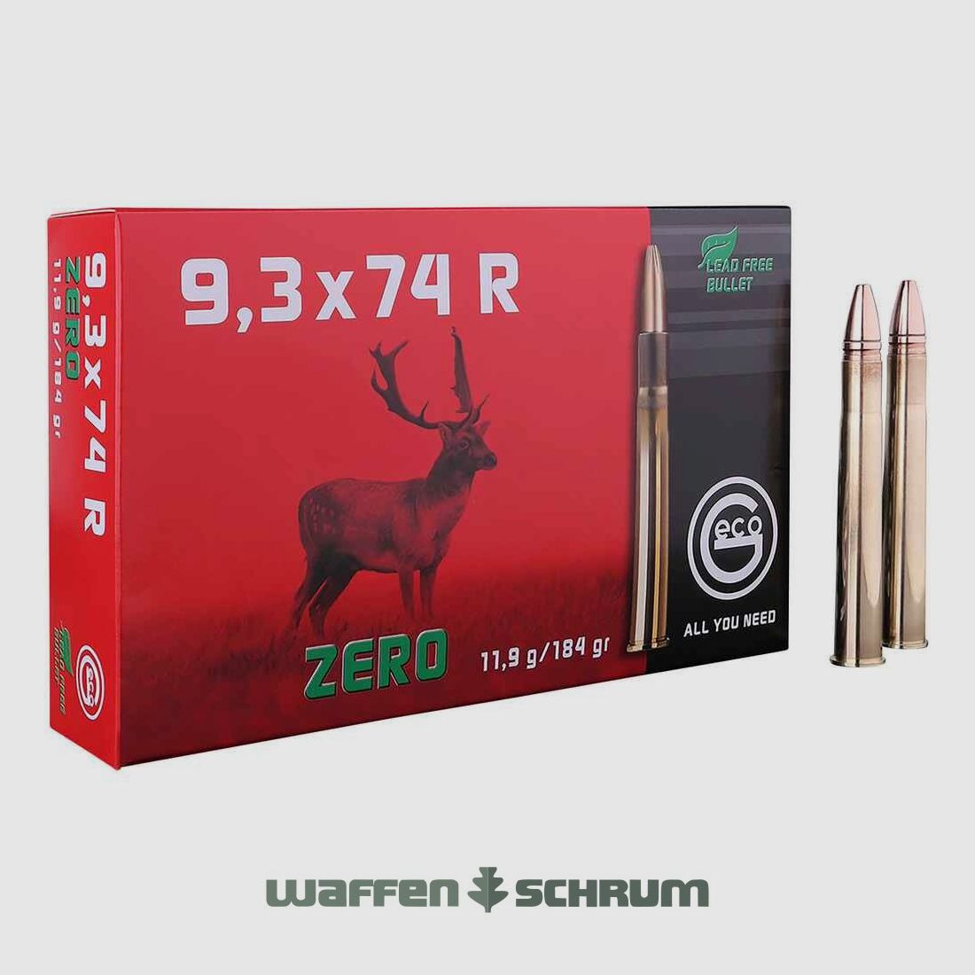 Geco Zero 11,9g - 184gr 9,3x74R