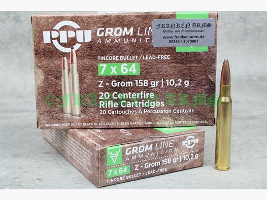 PPU Z-GROM 7x64 158gr. 10,2g 20 Stück Staffelpreise