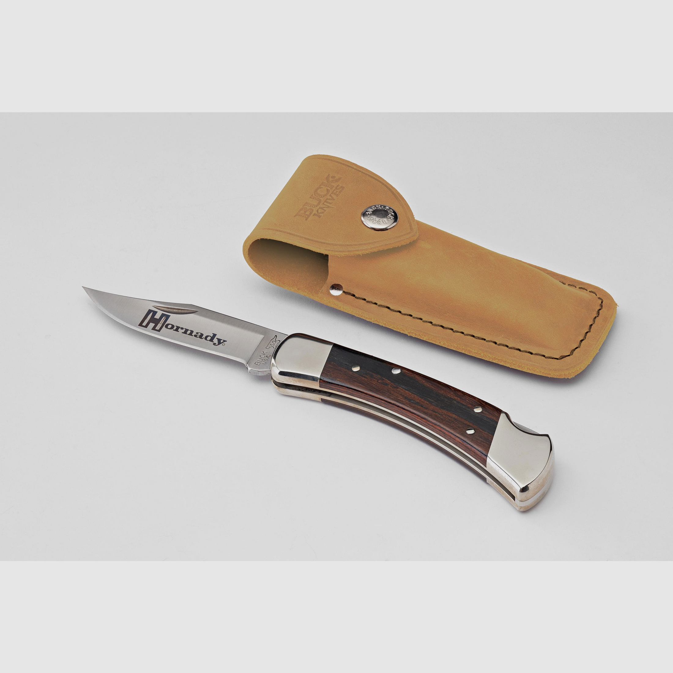 Hornady Buck 110 Folding Hunter Messer mit Lederscheide