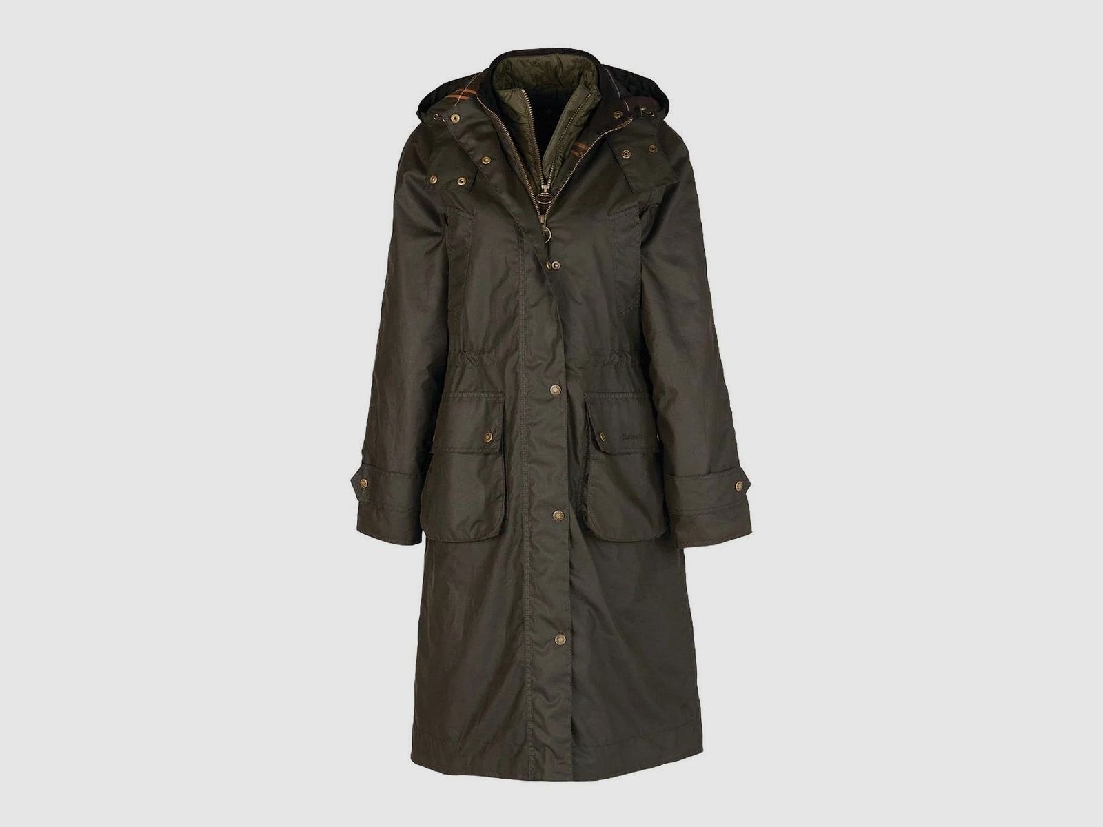 Barbour Le Cannich Wax Coat Olive Kobiety 14