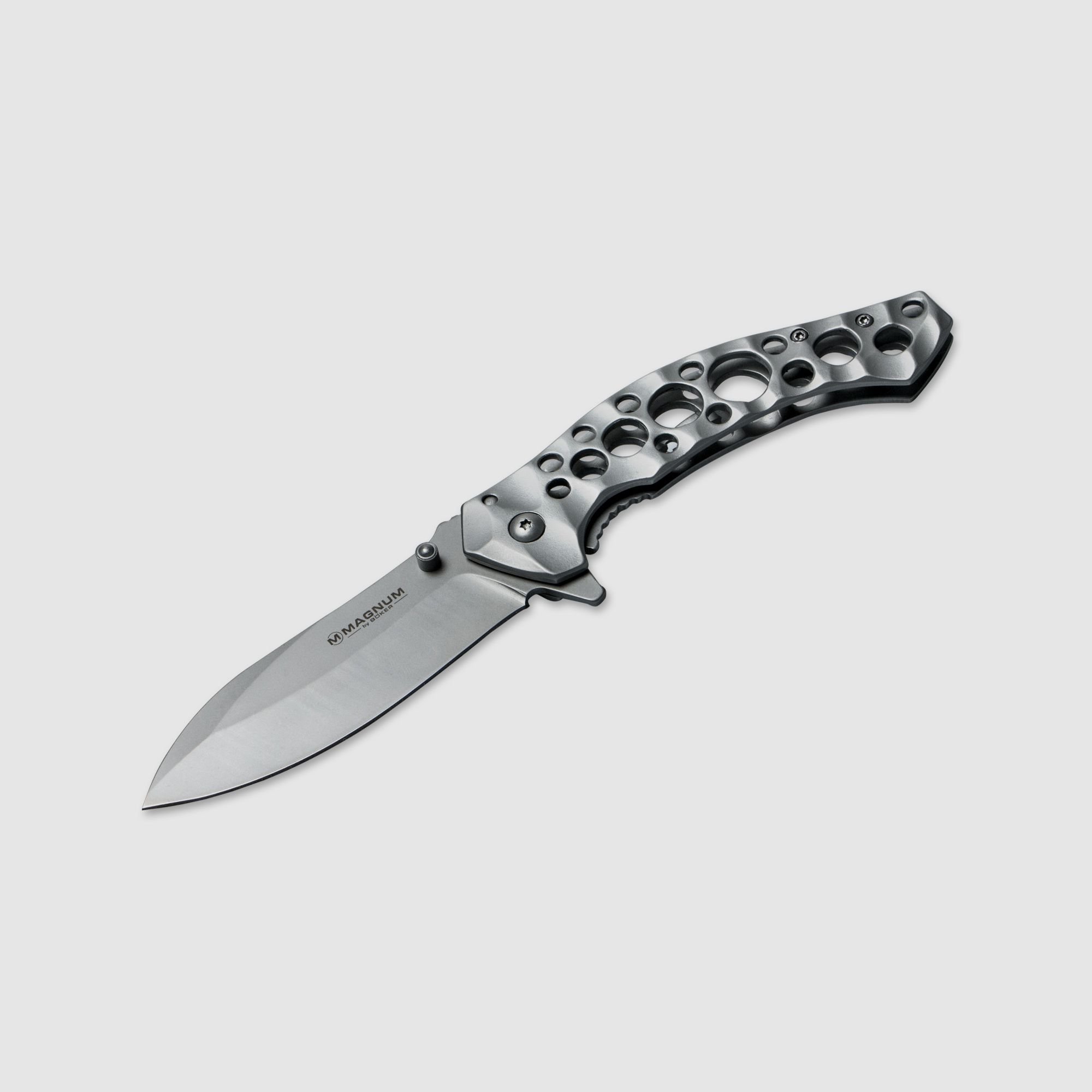 Taschenmesser Slender mit wuchtiger Drop Down Klinge Skelett-Messer