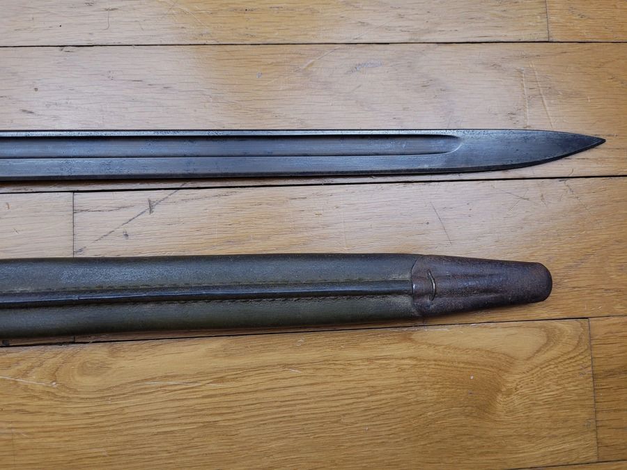 Seltene US17 Bajonett – Winchester-Fertigung von 1917 – Gutes US-Futteral 2. Typ – Adlerkopf + Granate – TBE+, Bild 8 von 13