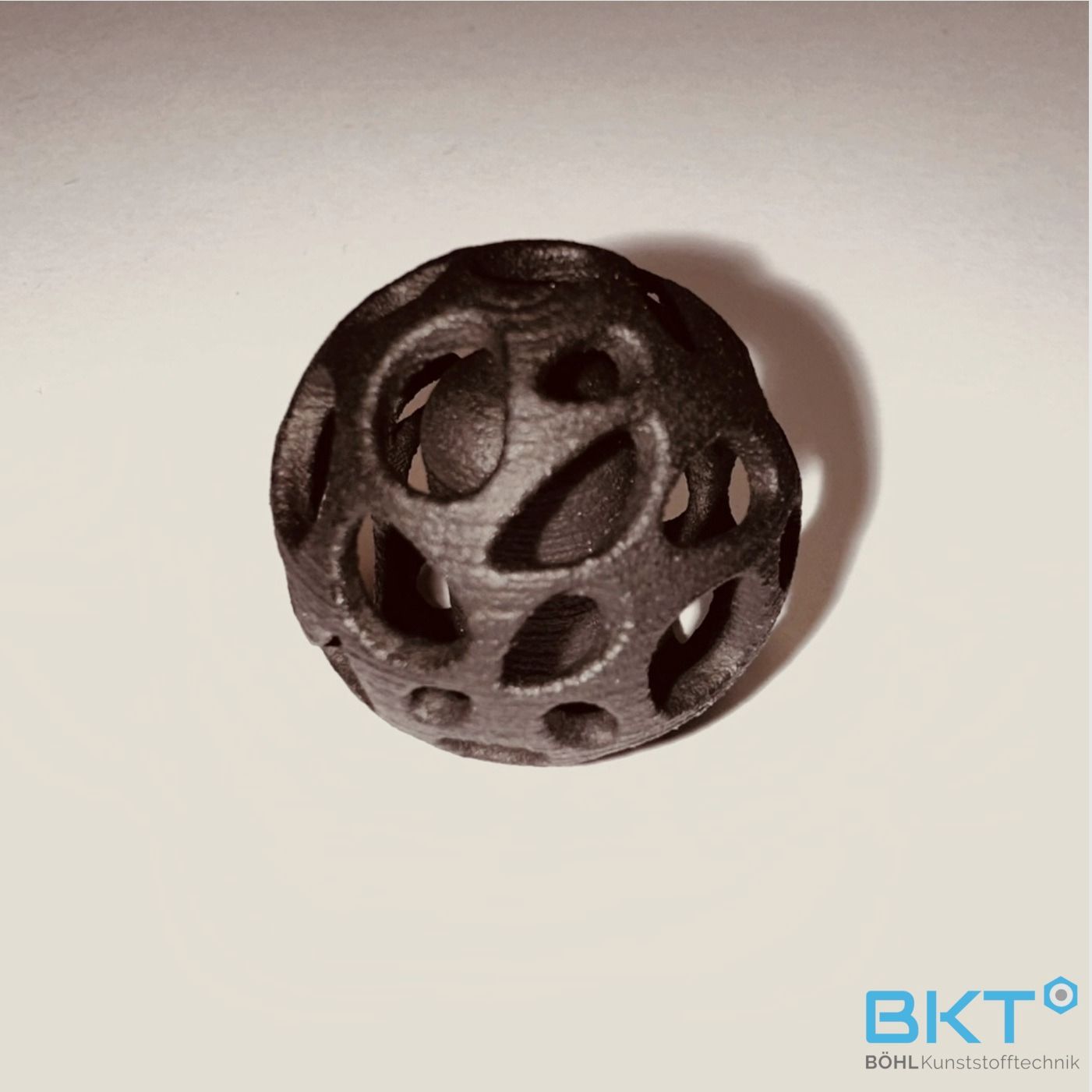 Bionik-Kammergriffkugel schwarz SLS-3D Druck