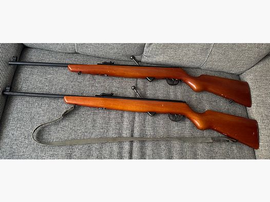 Haenel 310 NVA luchtgeweer set (2x, 3x magazijn + veel kogels) — goede gebruikte staat