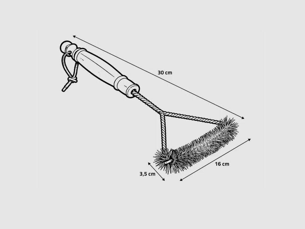Dreieckige Grillreinigungsbürste - 30 cm, Bild 6 von 8