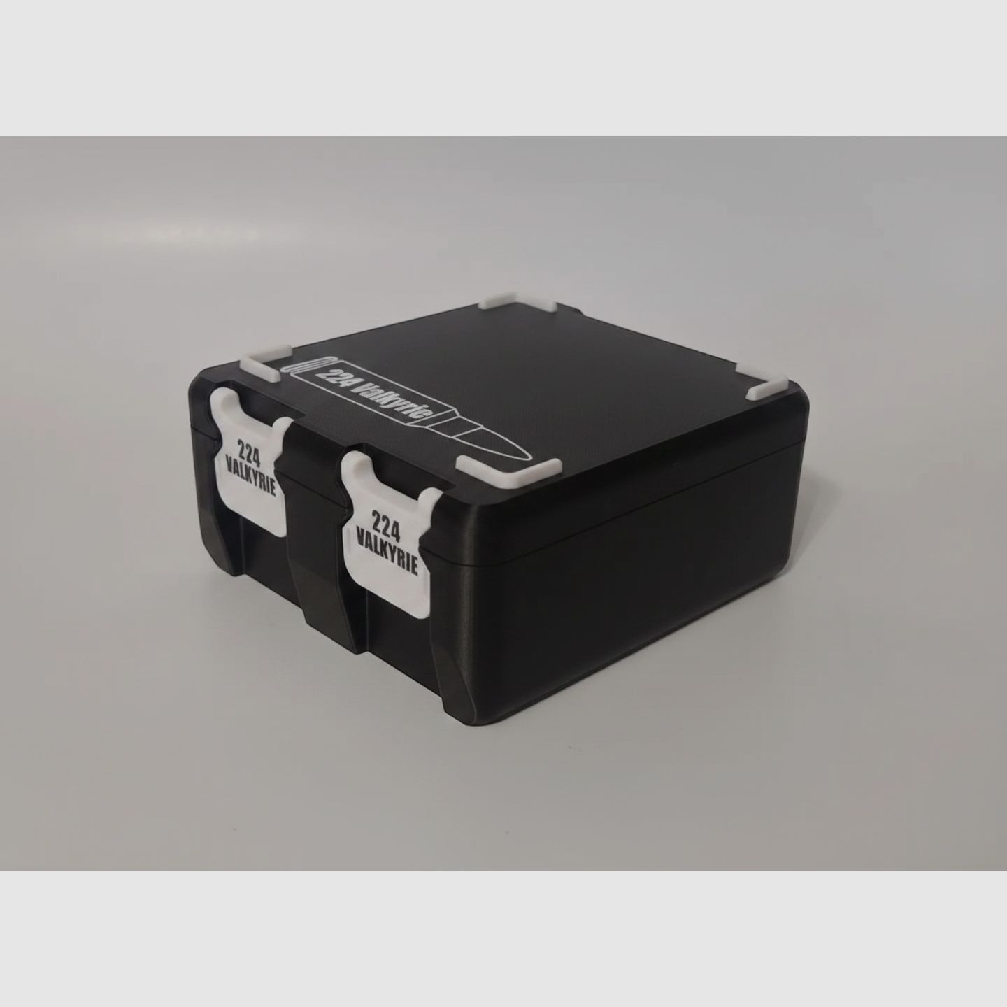 Filamelt Munitionsbox / 224 Valkyrie / 'Klapp- / Rastdeckel' / Patronenbox, Ammo Box