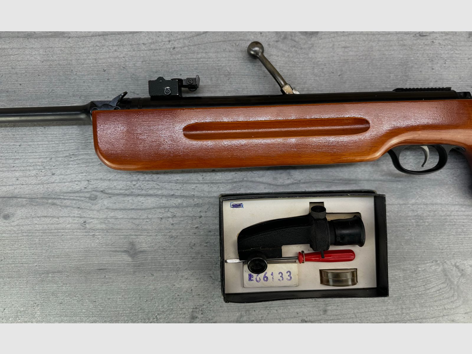 Haenel Mod. 311 Luftgewehr 4,5mm Diabolo mit Original Diopter (+Set) und Kimme, Tragetasche