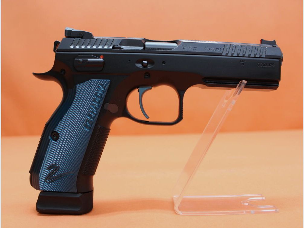CZUB Ha.Pistool 9mmLuger CZUB SHADOW2 Zwart Poly SA-Trek/Fiber-Oplichtende Korno/3 Magazijnen (9mmPara/9x19)CZ75