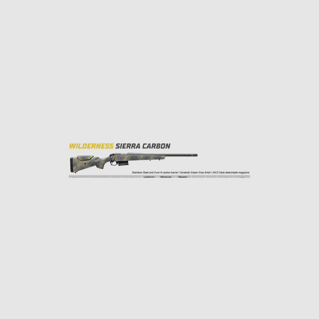 Bergara Wilderness Sierra Carbon
