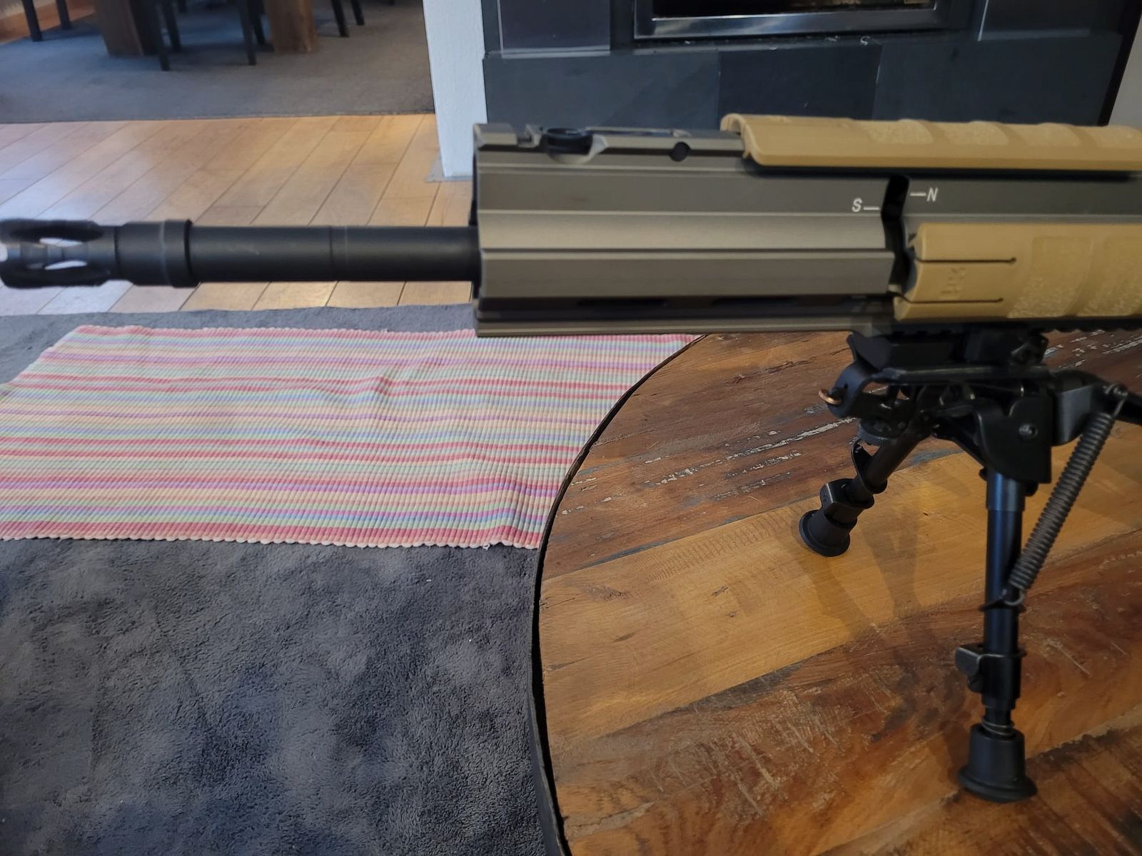 H&K Selbstladebüchse Mod. MR308A3 (RAL8000) 20 mit Anbauteilen G28 10 Schuss Magazin und Schmidt & Bender 3-20x50 PMII Ultra Short & div. Zubehörteile