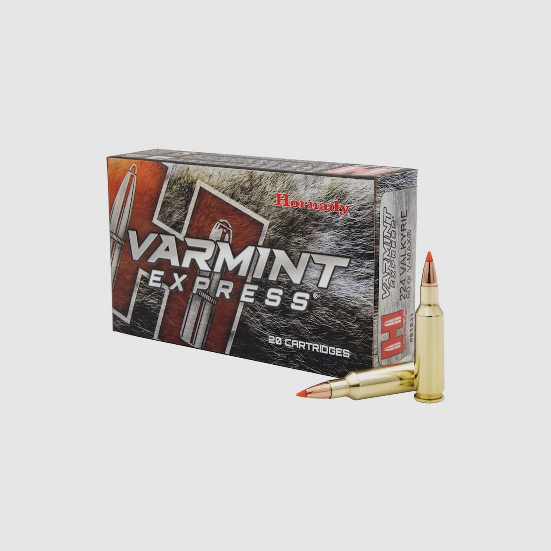 Hornady Varmint Express .224 Valkyrie 60GR V-Max 20 cartridges