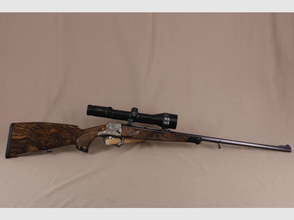 Outschar / Ferlach carabina a blocco sistema "Heeren" // legno da sogno // canna ottagonale // incisione // Zeiss Varipoint !!