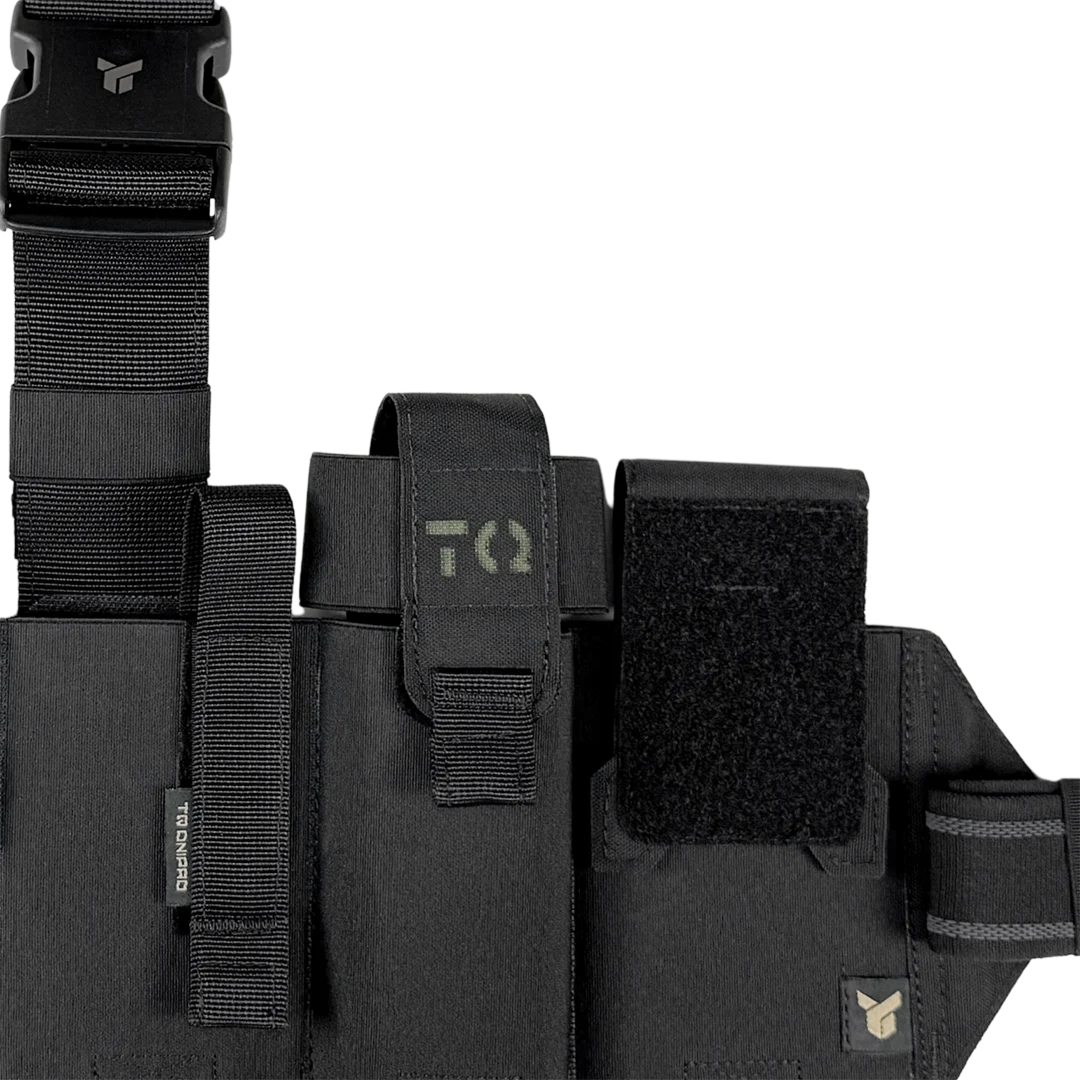 Thigh-mounted first aid organizer TQ Dnipro IFAK Bag PM25 gen.2 – Black – PM252-Gen2