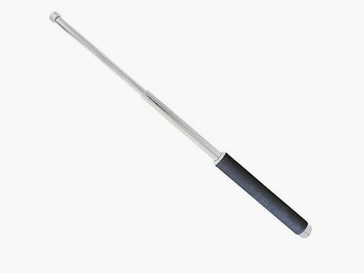 Teleskopschlagstock mit Schaumstoffgriff, Silber - 31''