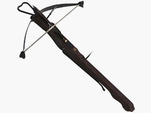 Ballesta medieval de madera y piezas de metal