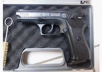 Record 2015 Cal. 9mm PAK mit Koffer, Abschussbecher, Bürste, Anleitung aus Sammlung 