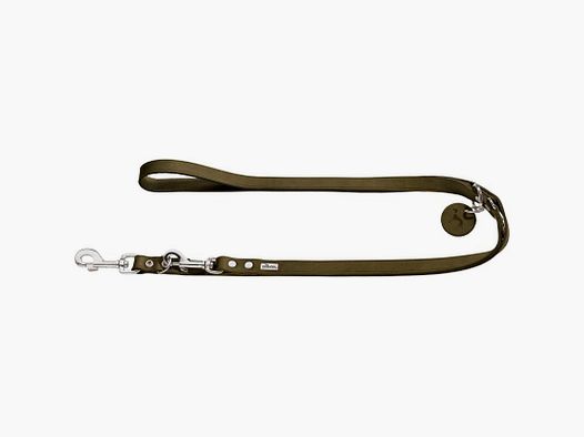 Chasseur Laisse réglable en cuir pleine fleur / Olive