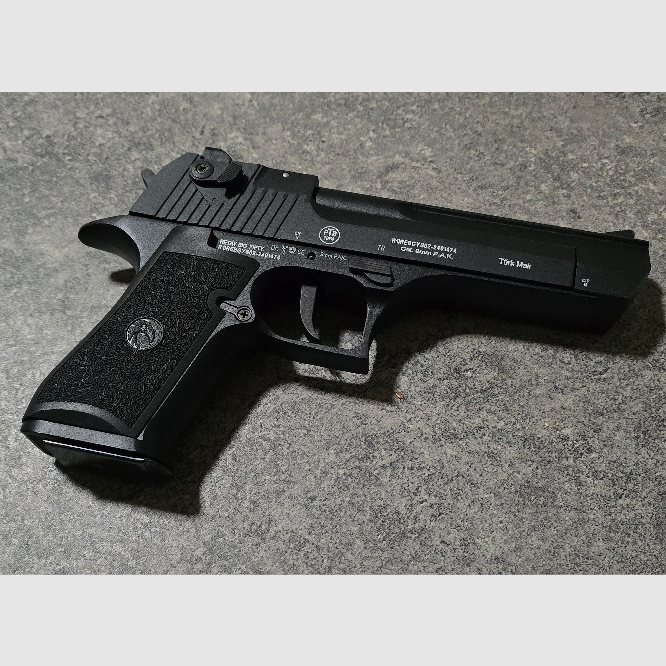 Retay Big Fifty 9mm PAK blank firing (Desert Eagle)