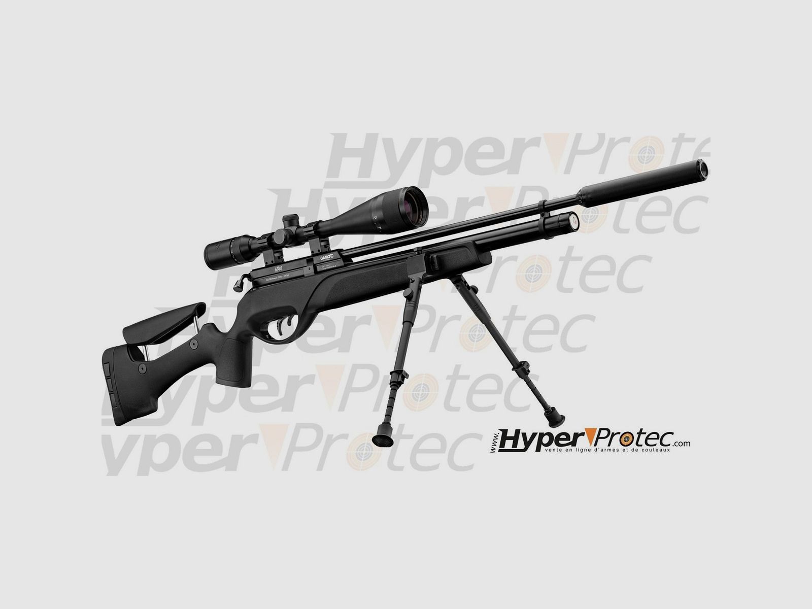 Pack Gamo HPA Tactical + Schalldämpfer + Zielfernrohr + Zweibein
