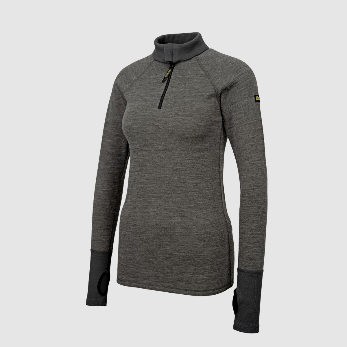 THERMO FUNCTION undershirt with zipper TS 300 WOMEN Gray