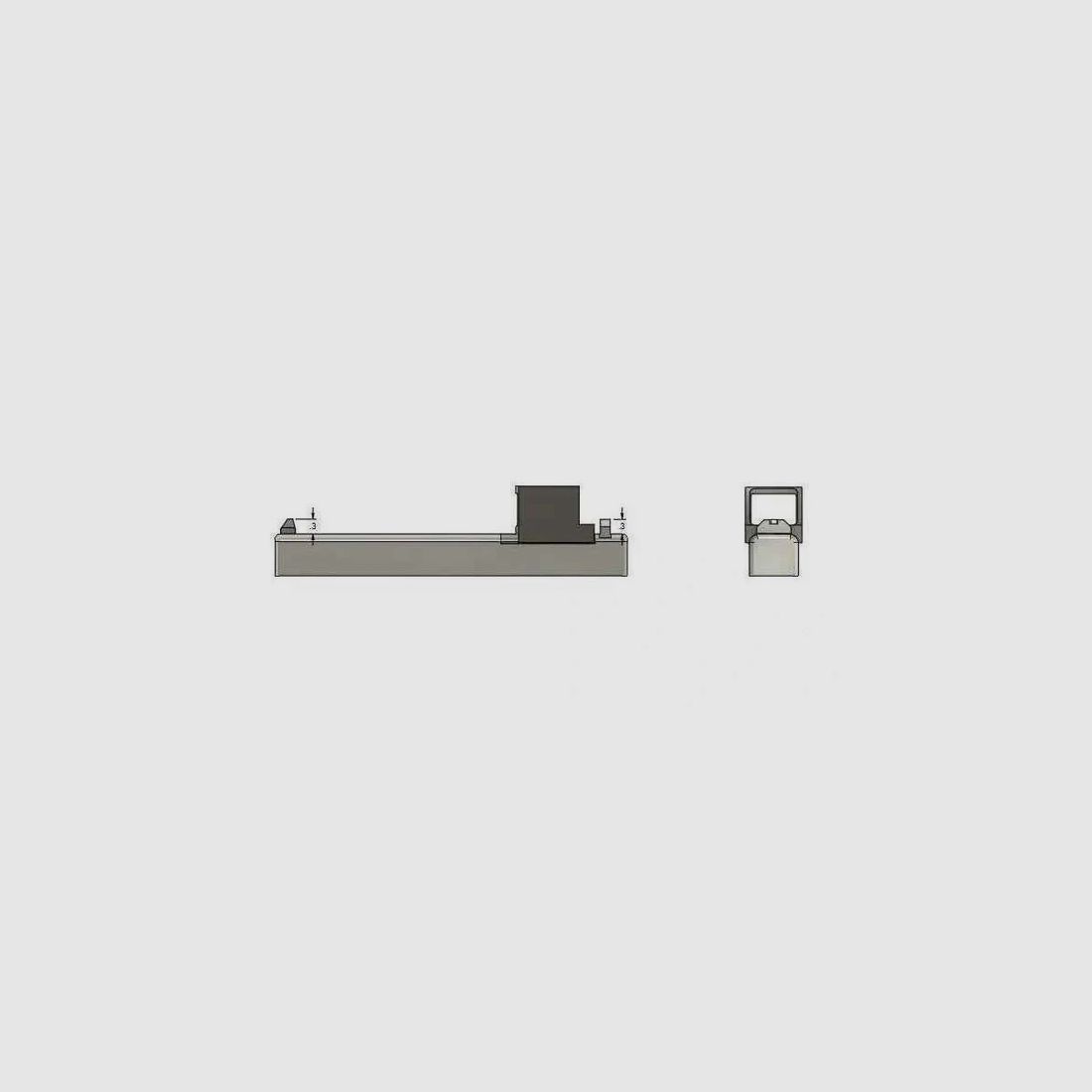 2x IRON SIGHT von ATHENA PRECISION Vollgröße für Glock, Walther PDP (0,3")