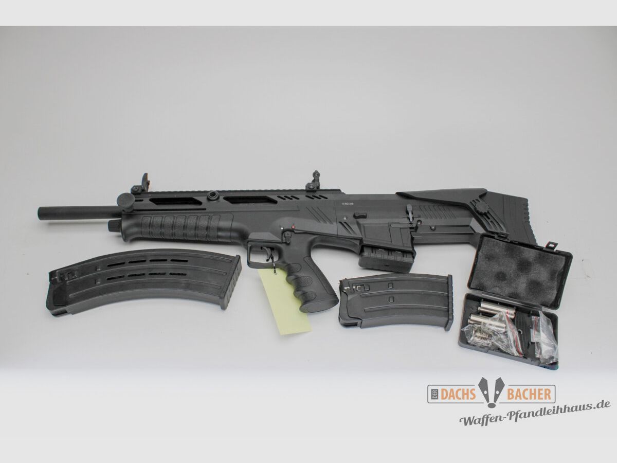 SL Flinte DERYA N-100 Kal. 12/76 Bullpup Stahlschrot 3 Magazine