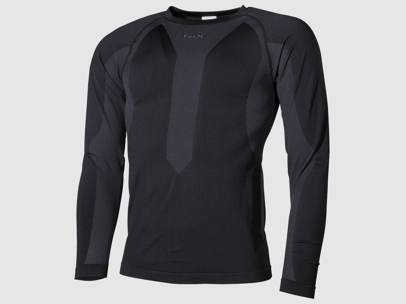 Thermal functional undershirt, long sleeve, black
