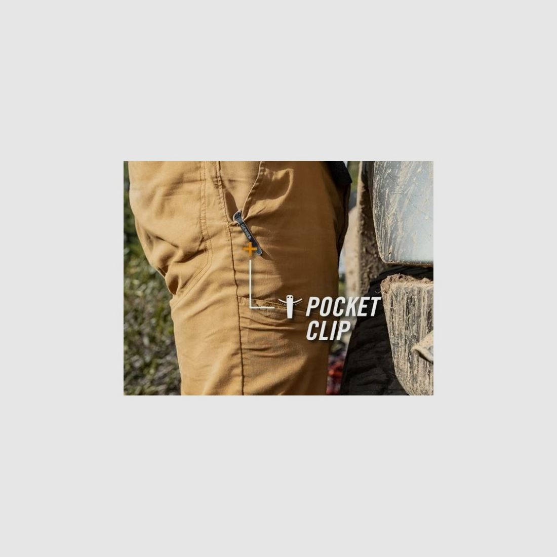 ZILCH opvouwbaar mes + GERBER matte rode hoes, afbeelding 3 van 6