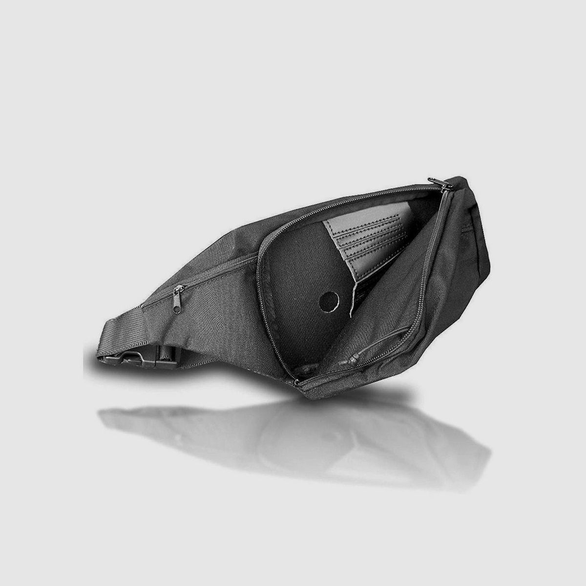 Kompakte Gürteltasche mit Holster I Pistole Blau