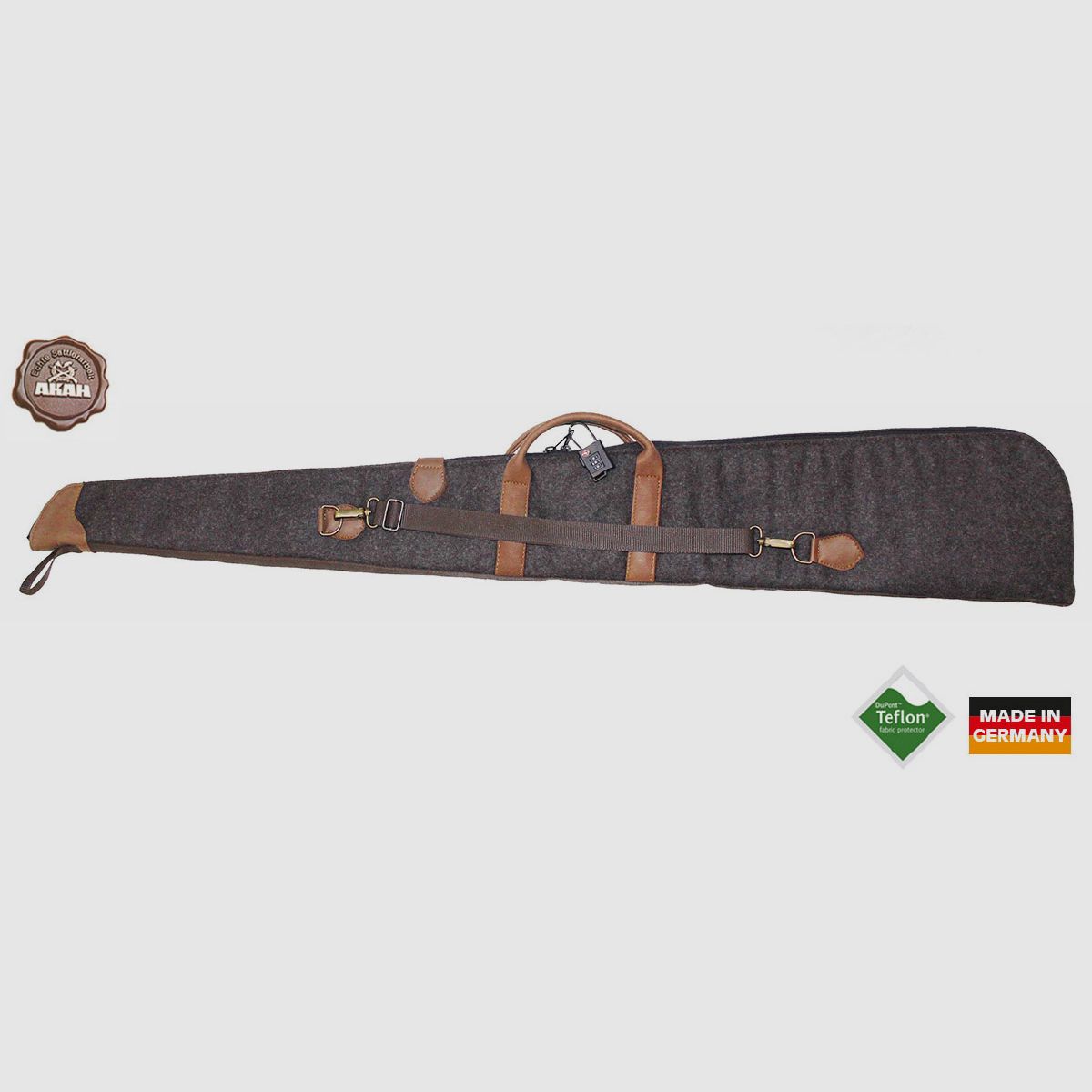 AKAH Flintenfutteral Loden/Leder
