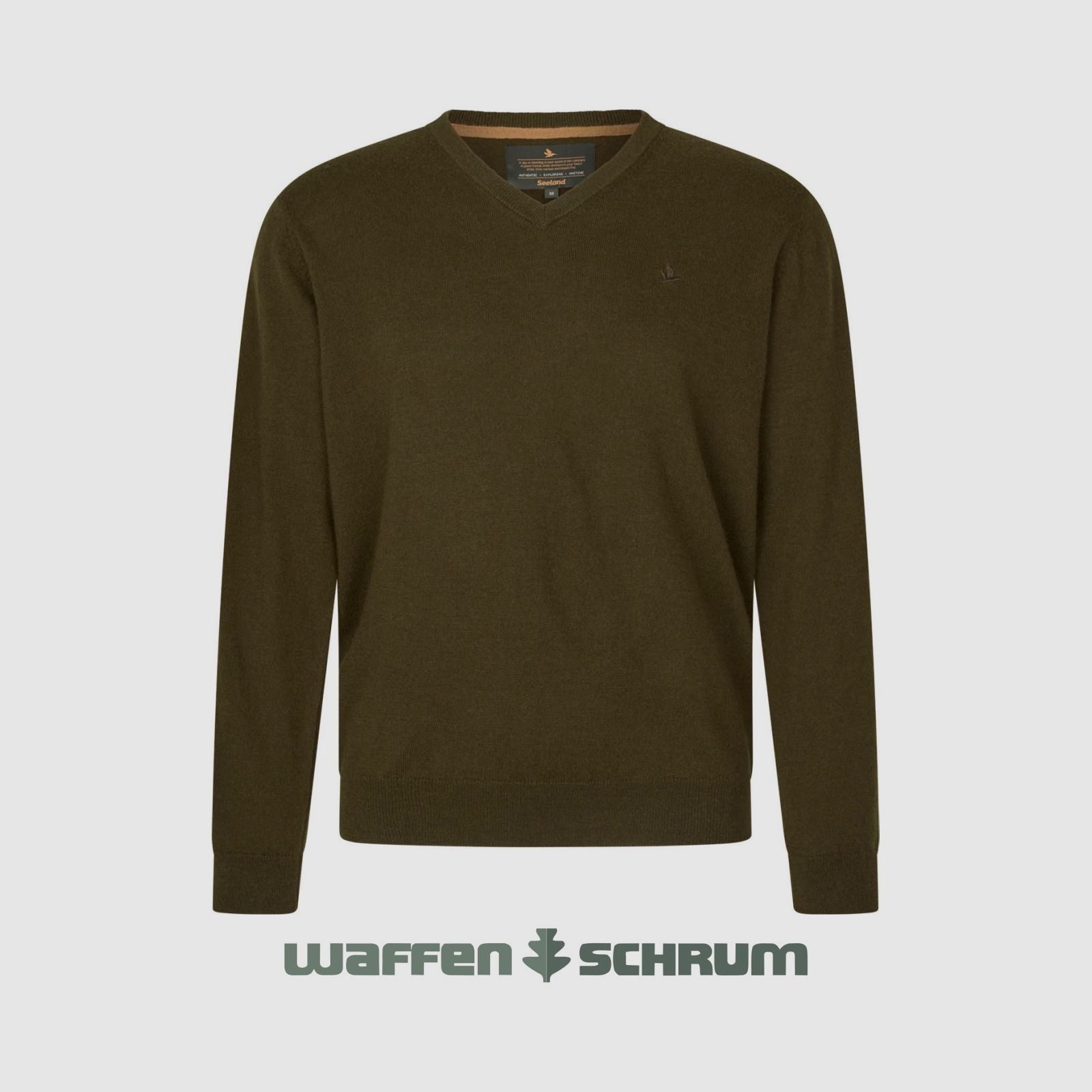Seeland Pullover Pine mit V-Ausschnitt Light Pine