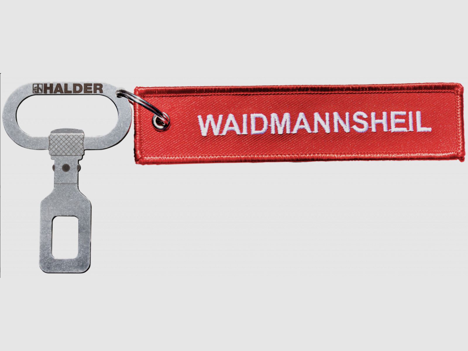 HALDER 22330.0981 Push & Go seat belt buckle adapter with warning flag