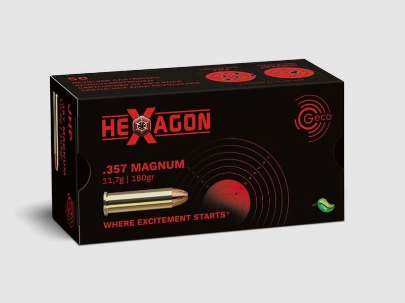 GECO .357 Magnum Hexagon 11,7g/180gr - 50 Patronen