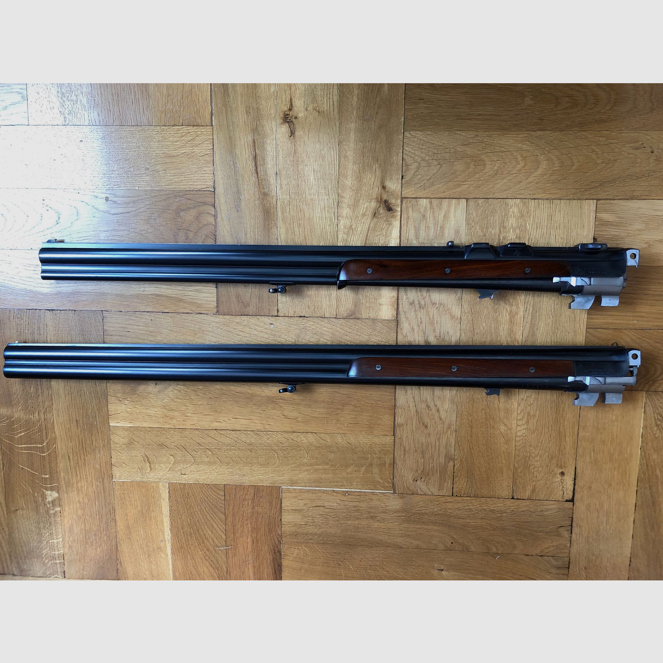 Bockdoppelbüchse Merkel BDB 221E 8x57JRS / Zeiss Diavari 3-12x56 (incl. verwisselbare lopen: BBF 7x57 R & 12/70 en BF 12/70 ) Bj. 1988