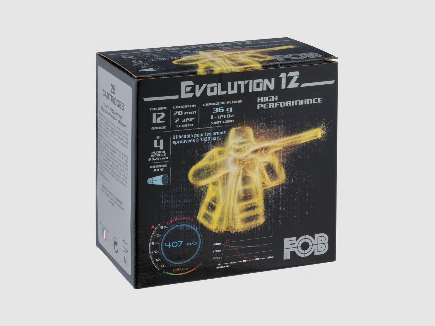 Fob Evolution 12 Patronen - Kal. 12/70 N°7