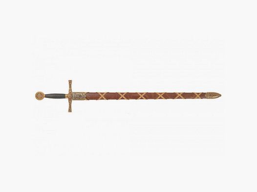 Denix Excalibur Schwert mit braunem Futteral
