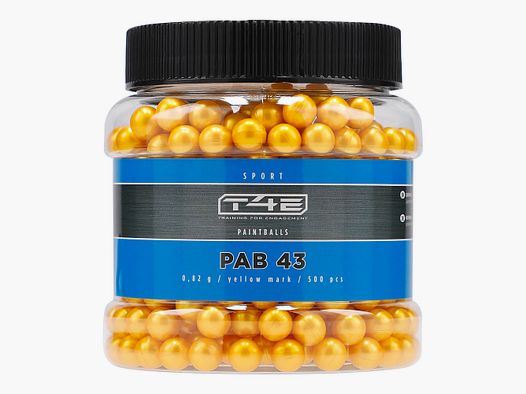 T4E .43 Bolas de marcado de color - 0,82g/500ud/amarillo