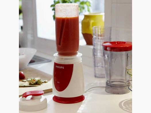 Mini frullatore 350W plastica senza BPA bianco grigio 0,6L + bottiglia