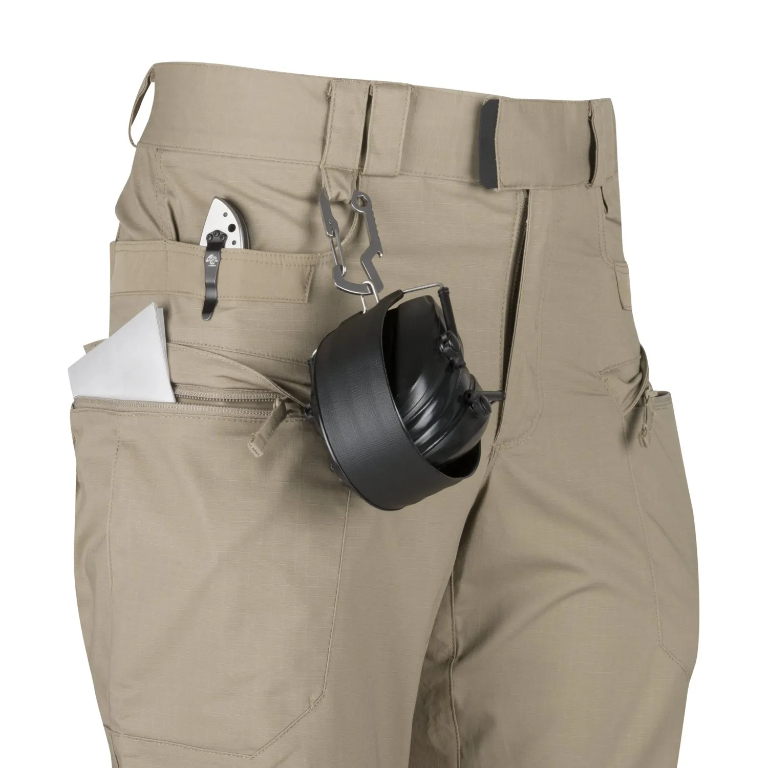 Helikon-Tex - Spodnie HYBRID Tactical Pants - PolyCotton Ripstop - czarne - SP-HTP-PR-01, zdjęcie 4 z 5