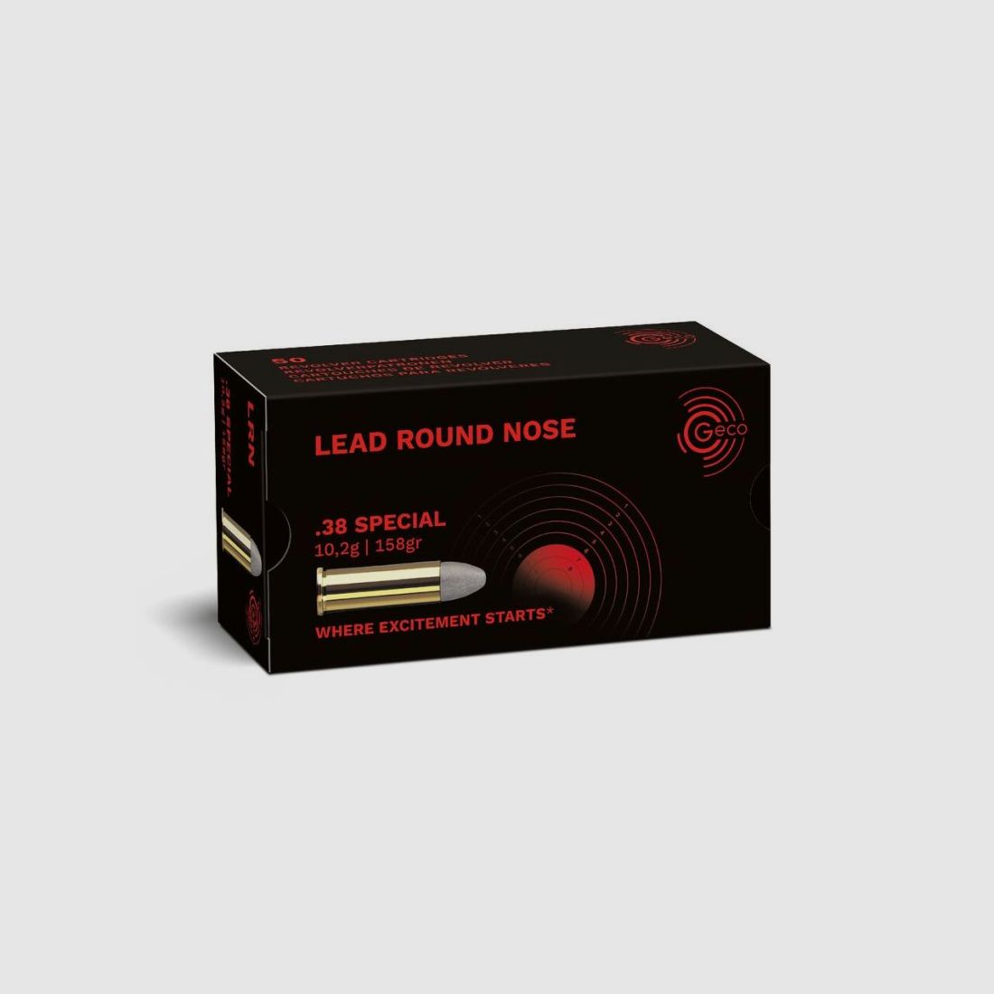 GECO .38 Special Lead Round Nose 10,2g/158gr - 50 Patronen