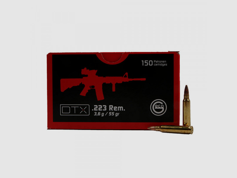 GECO DTX .223REM - FMJ 55GRS. - 150 SCHUSS