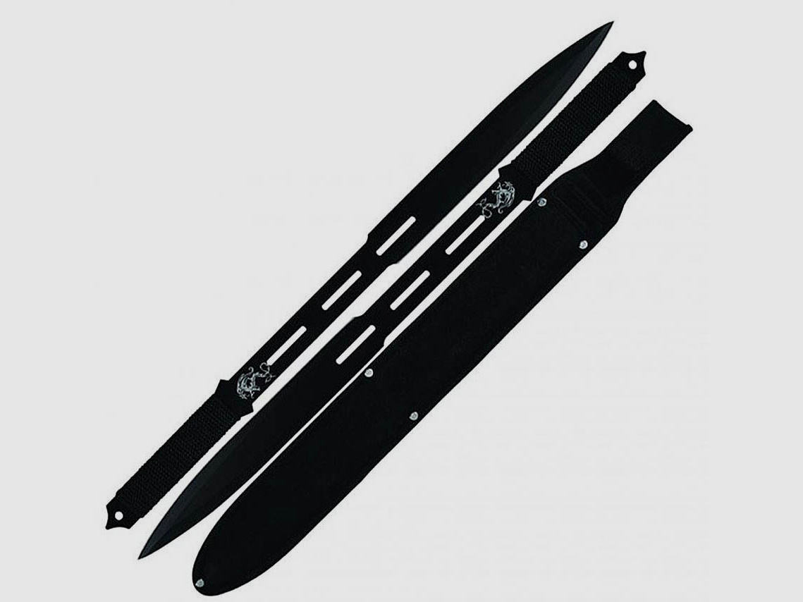 Ninja swords two in one with blackened blade