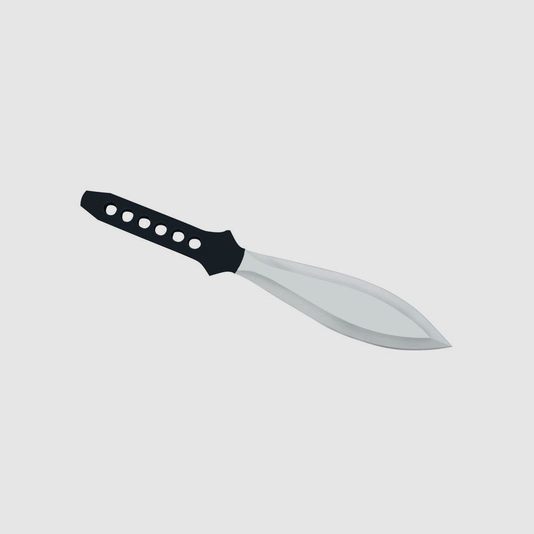 Wurfmesser 21cm brnierter Griff Nylonscheide