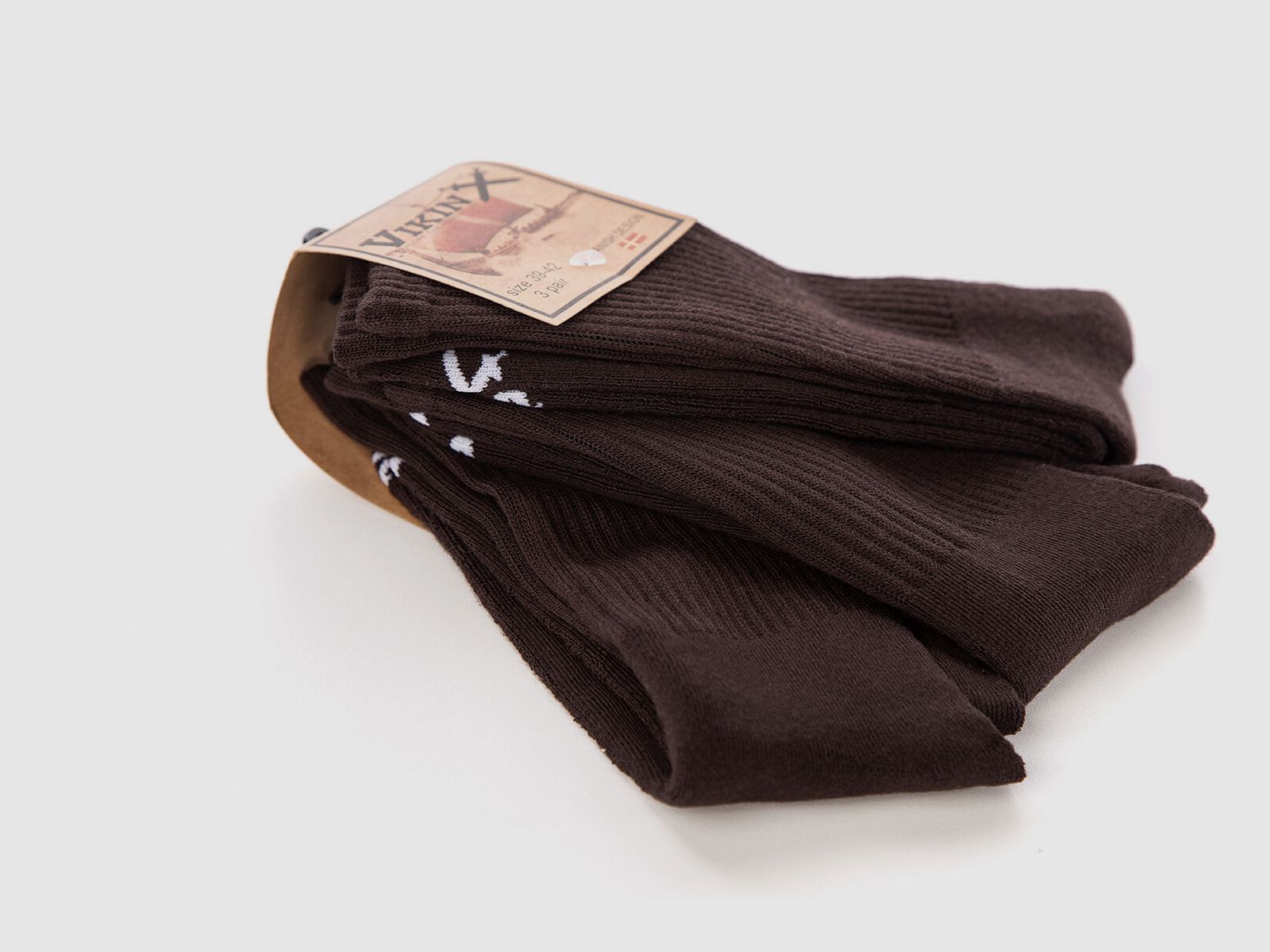 VIKINX TJALFE Chaussettes en bambou lot de 3 – Marron, image 16 sur 20