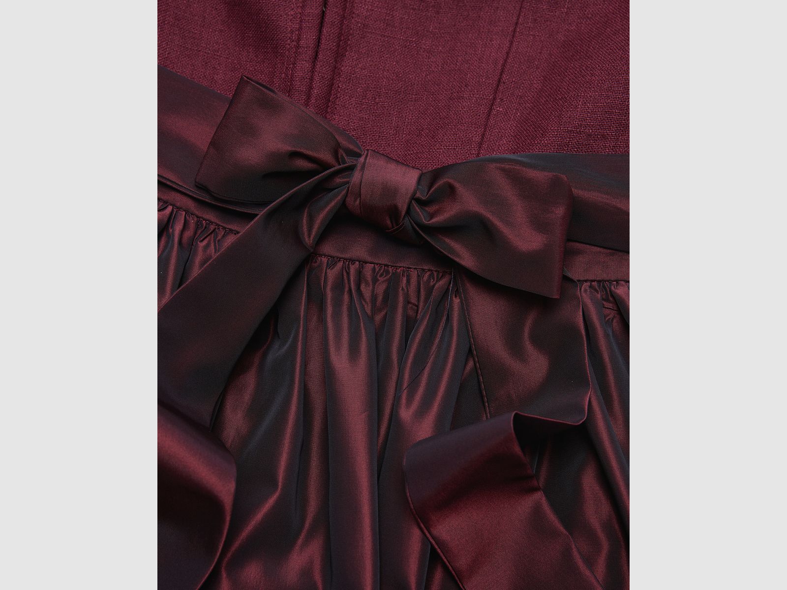 LODENFREY Monaco 1842 dirndl lungo con grembiule in Bordeaux, immagine 4 di 4