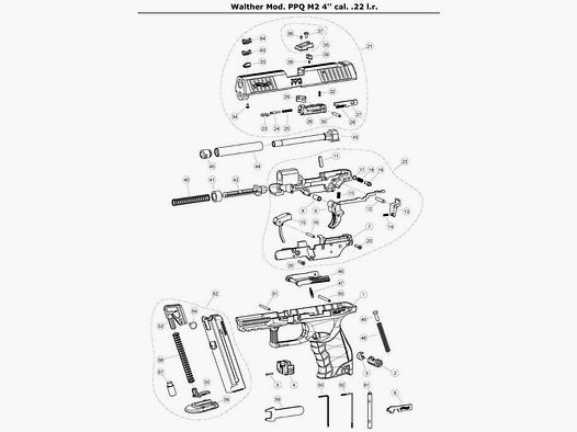 Ersatzteil Umarex Ref. 510.200.03 Linkes Chassis für Walther PPQ M2 22LR
