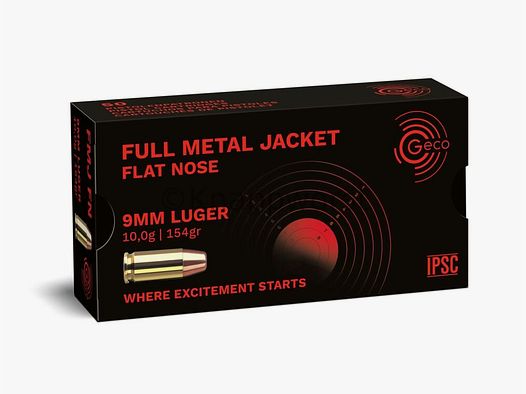 Geco GECO 9mm Para Vollmantel Flachkopf 10g.