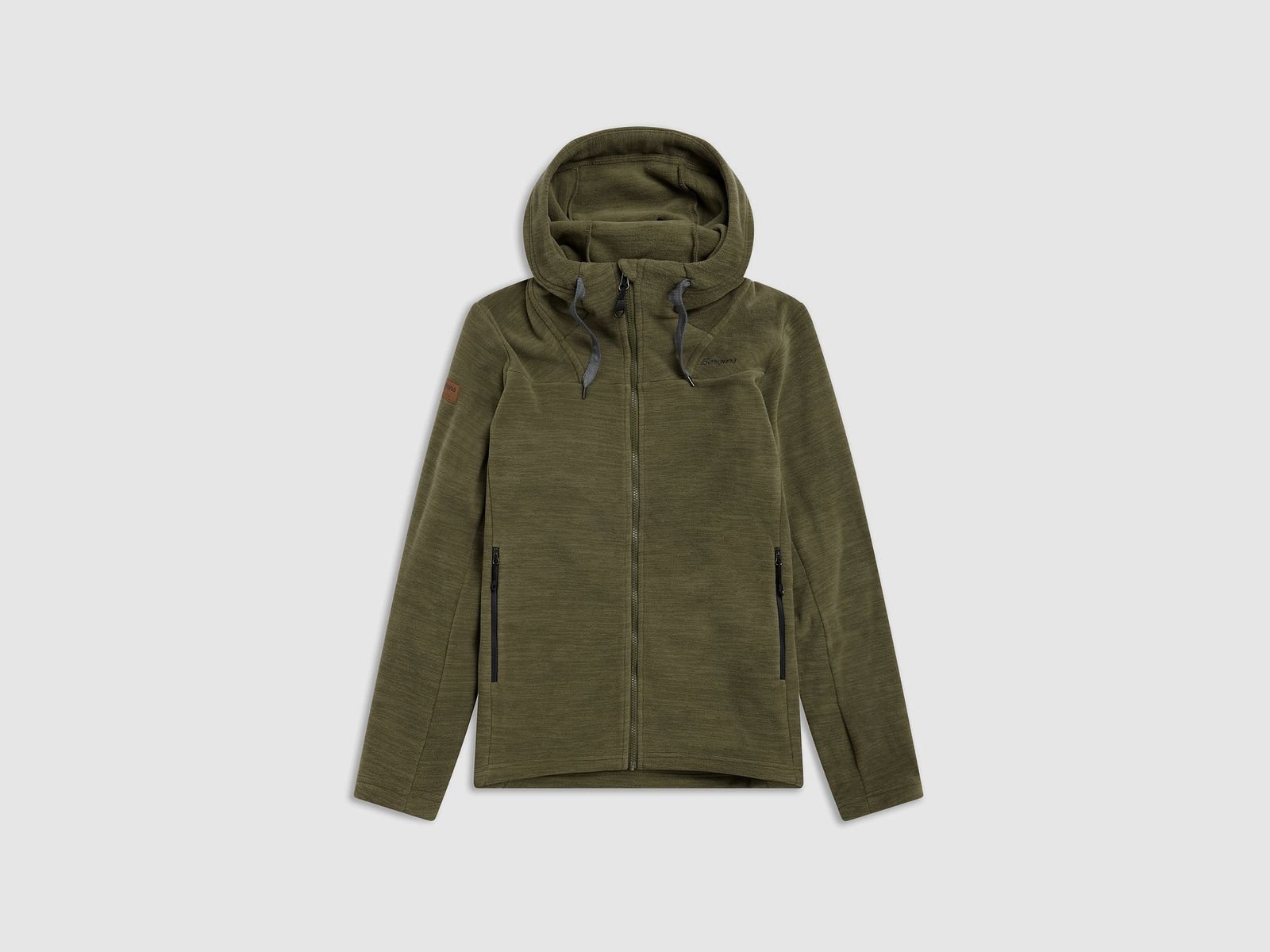 Bergans Hareid Fleece Hood Jacket Men Pine Forest M