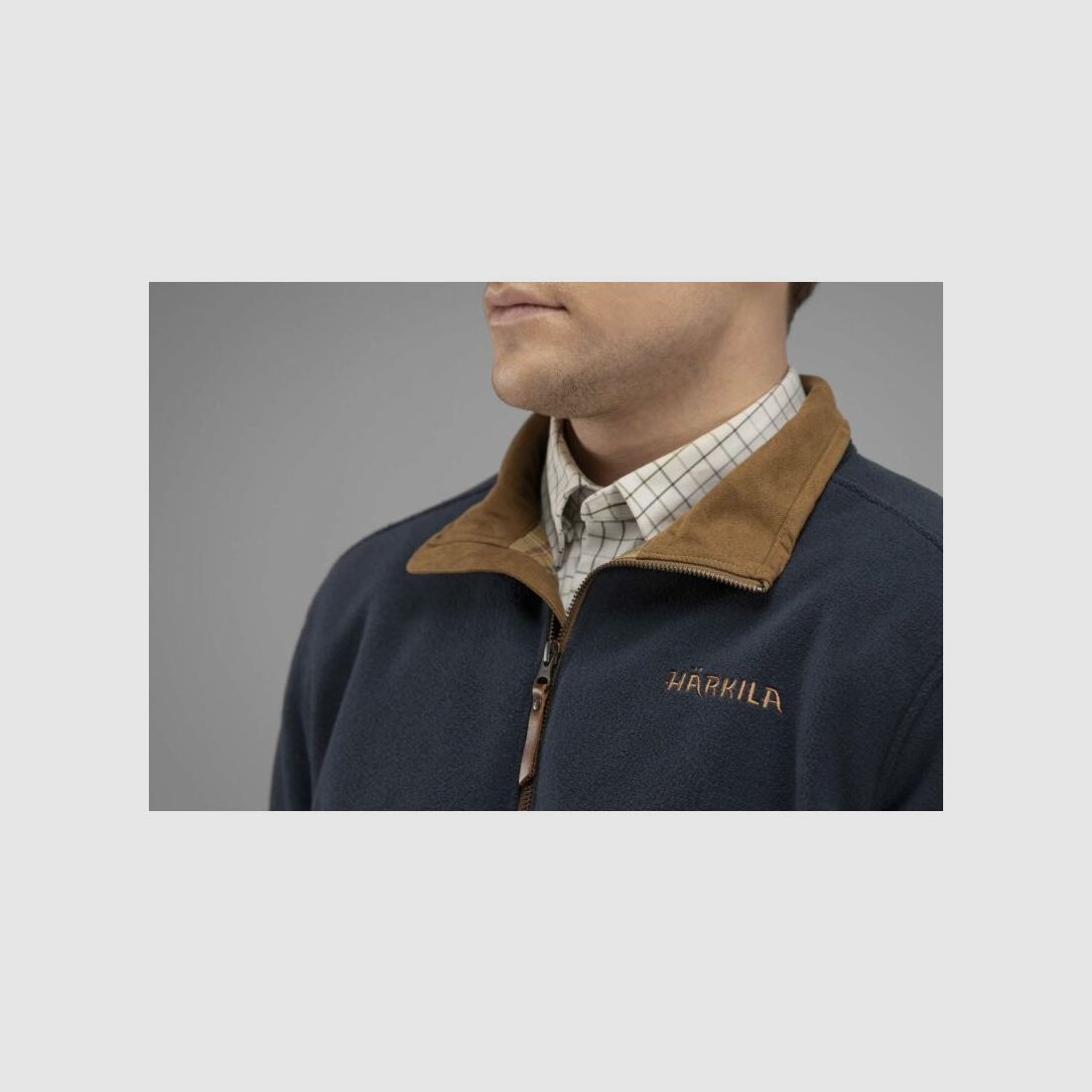 Härkila Herren Fleecepullover Sandhem Dark navy melange