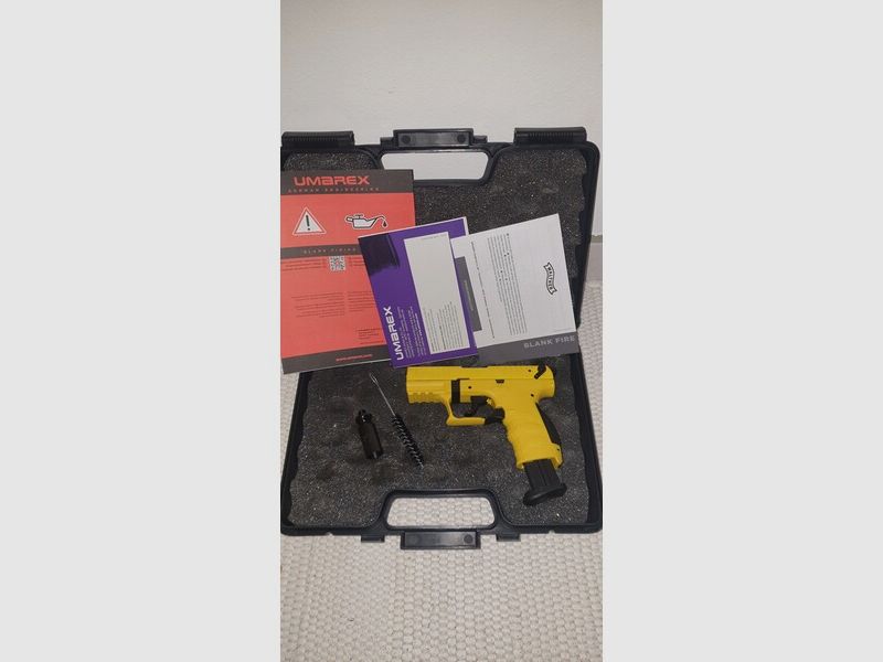 Walther tweety yellow P22Q P 22 Q P22 9mm PAK Schreckschuss SRS Pistole Gas Schreckschusspistole